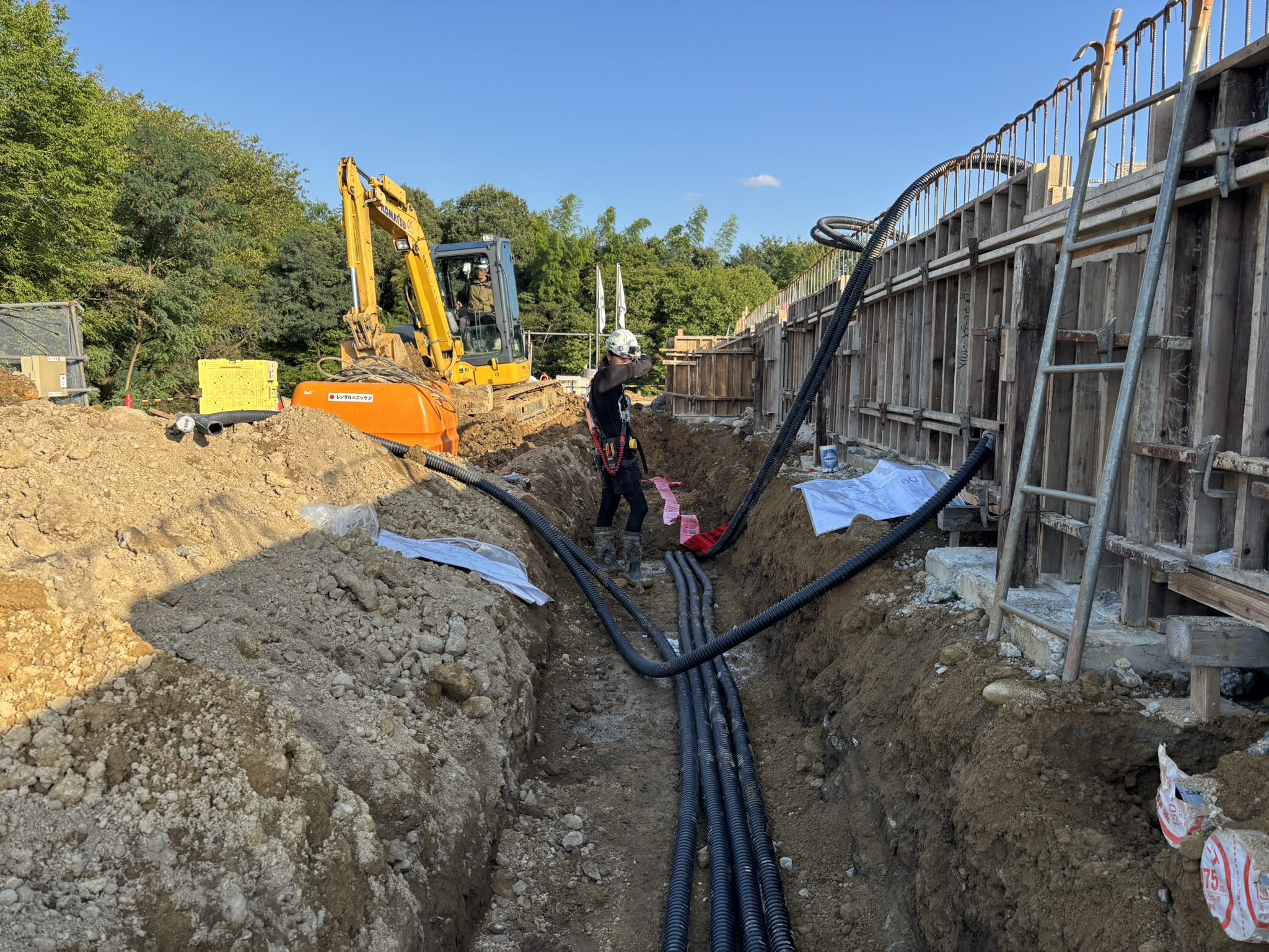 引き込み配管布設状況